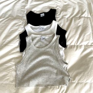 TNA cropped rib racer tank (bundle)